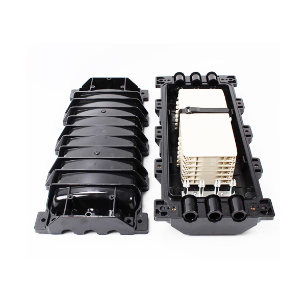 Horizontal fiber optic joint box